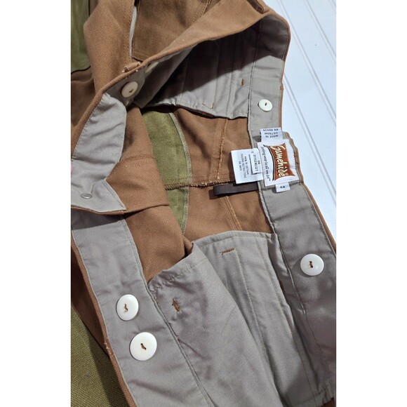 GAMEHIDE Hunting Pants Heavy Duty Men's Size 48 Brown Olive Green Ankle Zip - Picture 6 of 13